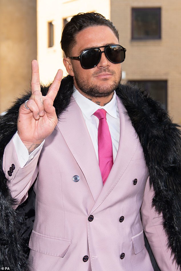 Guilty: The ex of Love Island star, 28, Stephen Bear, 32, was found guilty of disclosing private sex photos and films after CCTV footage of the couple having sex in his garden was uploaded to his onlyfans page.  He now faces two years in prison.