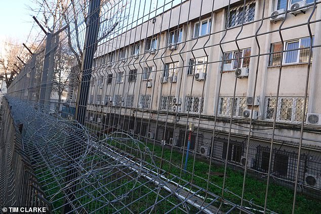 The Bucharest detention center in Romania housing Andrew Tate and his brother Tristan is shown.