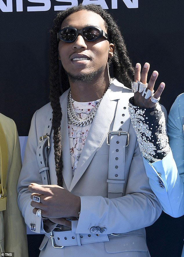 RIP: The Migos star was tragically shot to death in November at the age of 28, following an altercation at a club in Houston.  Seen in 2019