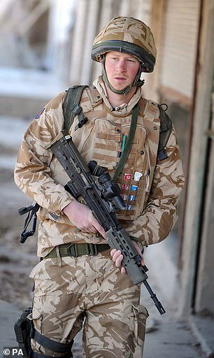 Prince Harry on patrol in the deserted town of Garmsir, southern Afghanistan, in 2008