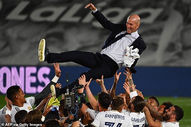 Zidane won three consecutive Champions League in his first spell at Real Madrid
