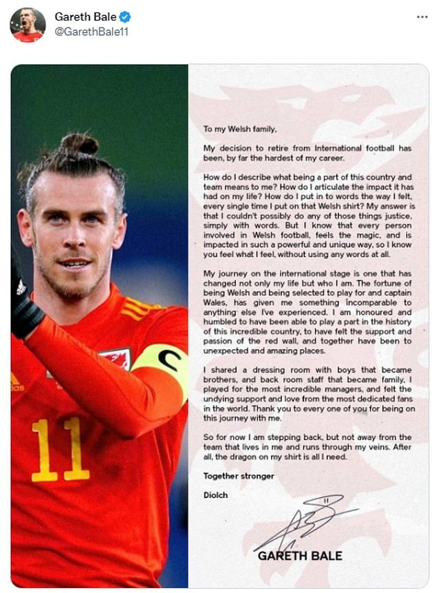 1673278818 558 Gareth Bale retires from football Wales Tottenham and Real Madrid