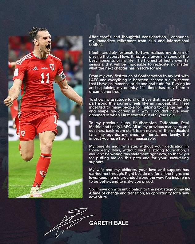 1673278823 514 Gareth Bale retires from football Wales Tottenham and Real Madrid