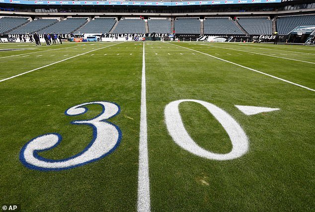 Teams from across the league also featured the number three on each 30-yard line number.