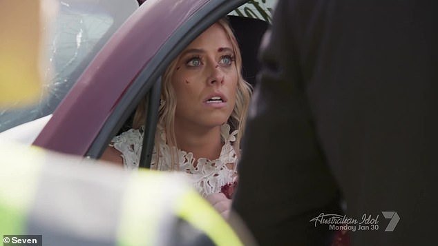 Home and Away returned for its 2023 season on the Monday after November's cliffhanger finale.  Felicity Newman (Jacqui Purvis) is shown bloodied and injured after a car accident