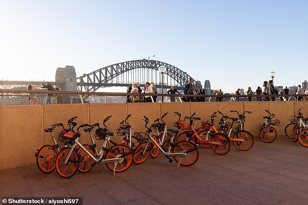 Around 1,600 of the bikes are in warehouses and on city streets in Australia.