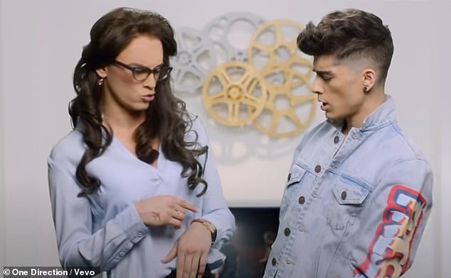 Hard: Having to negotiate walking in a tight pencil skirt and heels, Zayn says: 