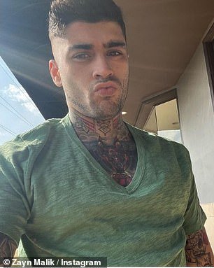 Inks: Zayn's numerous tattoos had to be airbrushed out