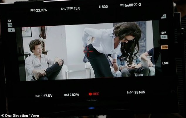 Funny: Zayn shamelessly smacked his butt in the music video while playing assistant Veronica.