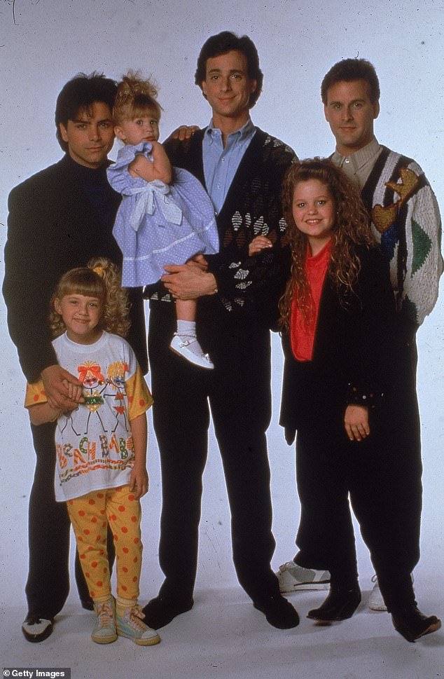 Hit sitcom: Stamos is best known for playing Jesse Katsopolis on the sitcom Full House alongside Saget for eight years from 1987 to 1995 (seen in 1989)