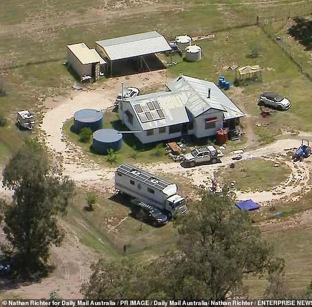 The estate with the army dongas is just a 20 minute drive through the bush from the Wieambilla site (above) where the conniving prepper trio, Train cop killers planned and executed their deadly shootout.