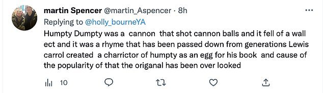1673525521 443 Baffled author sparks Twitter storm claiming Humpty Dumpy was NOT