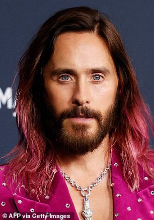Known for ultra commitment to roles through method acting, Jared Leto has been called the 'craziest' actor in Hollywood (Leto pictured in November 2022)