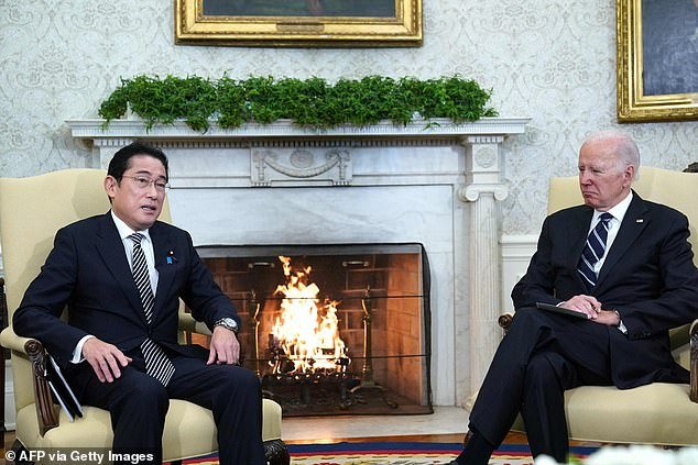 At their meeting, Biden also thanked Kishida for his leadership on technology and economic issues, while the Japanese prime minister discussed his increased defense spending.