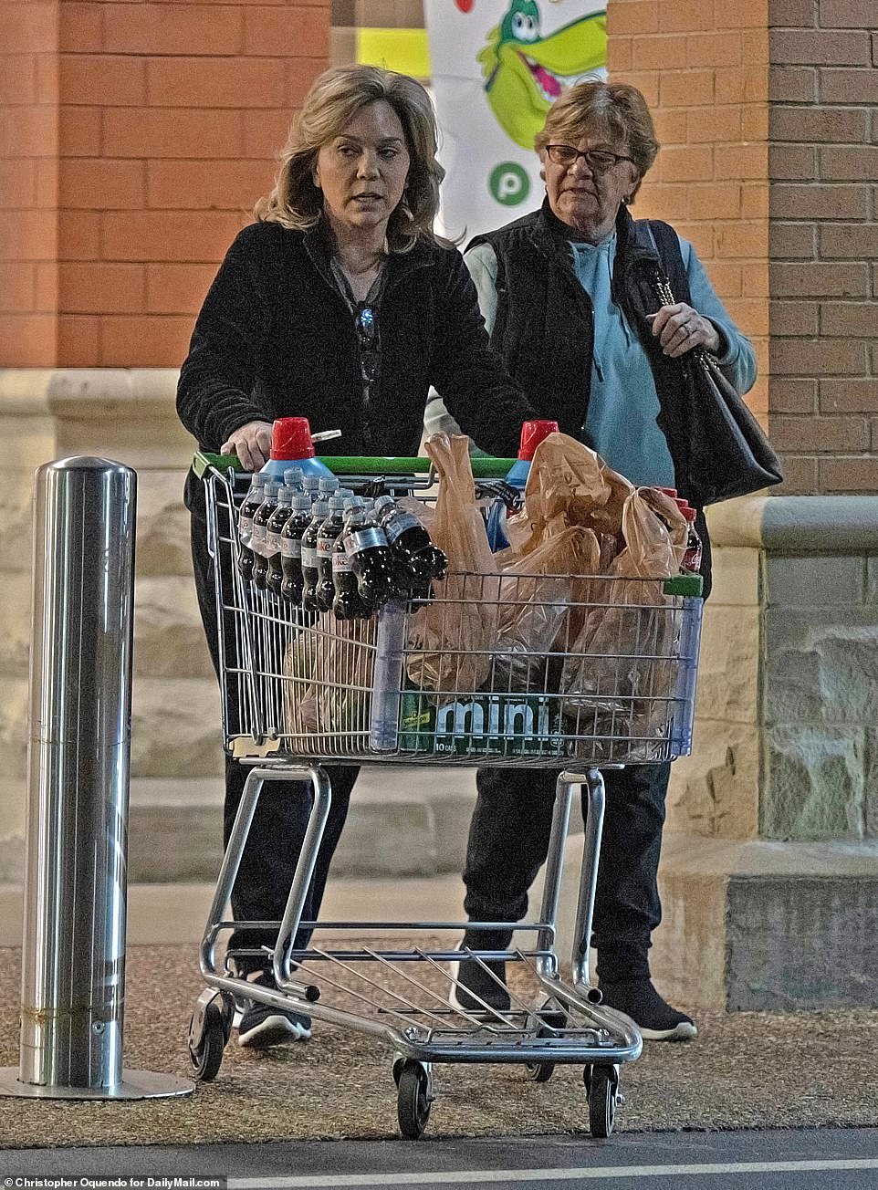 Julie's sheer amount of groceries seems odd considering she'll be away from her Brentwood, Tennessee, mansion for the next seven years.