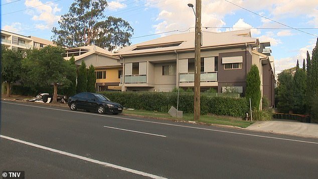 Pictured is the apartment block where Mrs Isaac was found dead.