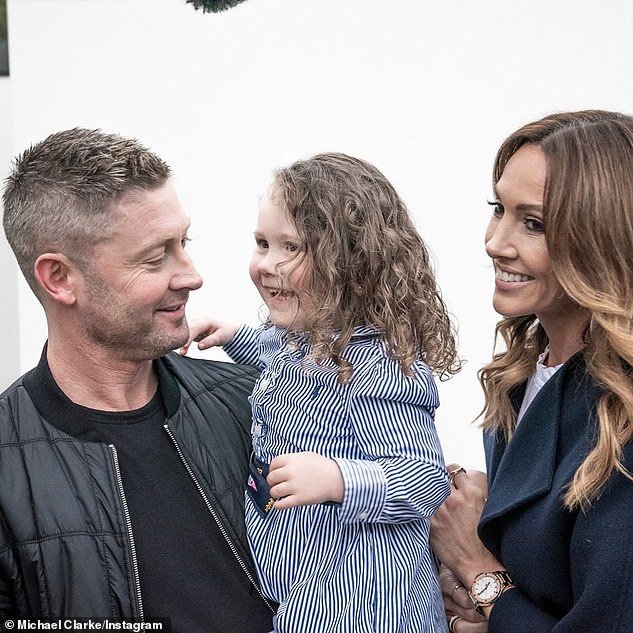 Michael was married to model Kyly Clarke, 40, from 2012 to 2019, but they didn't announce their separation until February 2020. They are pictured here with their daughter Kelsey Lee.
