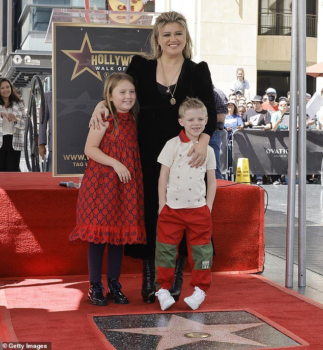Keeping his family safe: Suspected stalkers are now prohibited from making any contact with the Idol star or his two children, daughter River, 8, and son, Remington, 6, and must remain at least 100 yards away;  pictured 2022