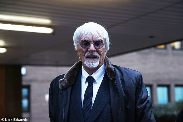 Former Formula One boss Bernie Ecclestone arrives at Southwark Crown Court today for a hearing