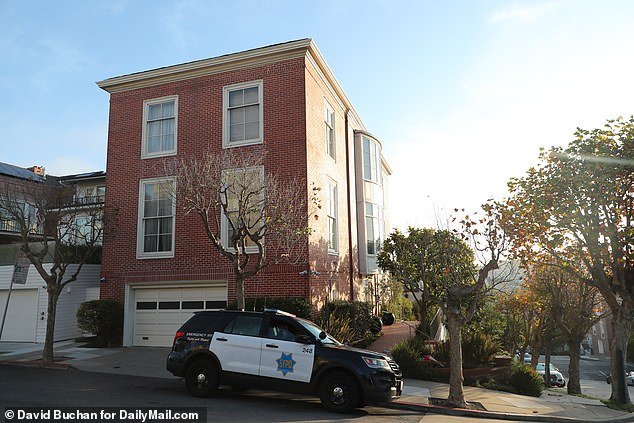 A view of Nancy and Paul Pelosi's San Francisco home after the October attack.