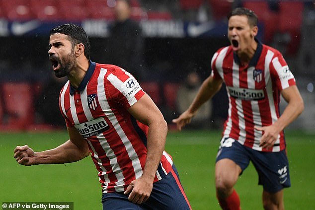 Costa, 34 (left), Atlético Madrid in 2021, will eventually move to Brazil before joining Wolves in the summer of 2022