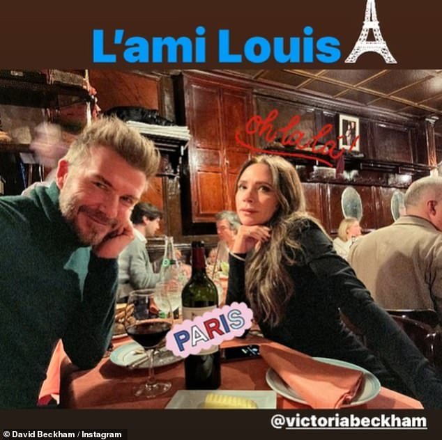 Date: On Thursday night, Manchester United legend David treated Posh to a romantic dinner and took to Instagram to share a glimpse of their date at L'Ami Louis.