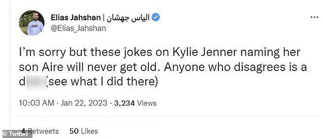 One user took to social media with a twist on words after Kylie's reveal.