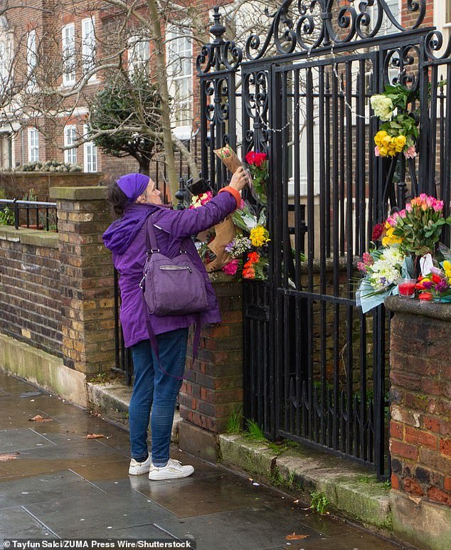 Floral tributes were laid outside a south London home belonging to British fashion icon Vivienne Westwood in the days after her death.