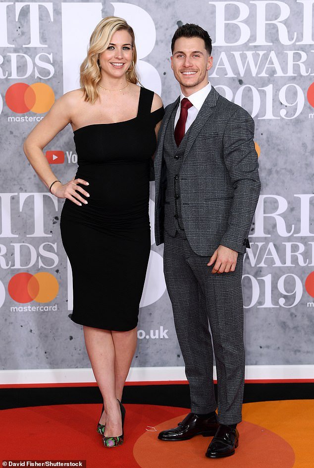 Exciting: The actress, 38, and the Strictly Come Dancing pro (pictured in 2019), 32, shared that they are expecting a baby boy, due later this year