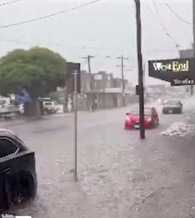 Storms in Victoria brought strong winds and heavy downpours (pictured) to many areas