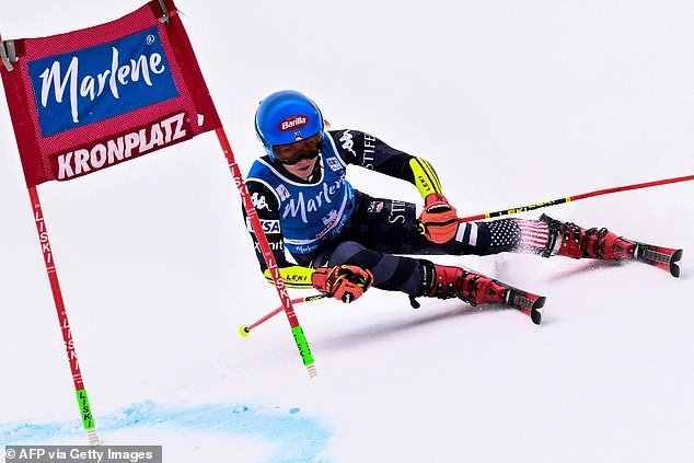 American Mikaela Shiffrin competes in the first heat of the women's Giant Slalom on Tuesday.