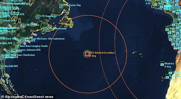 Monitoring sites claim it took a sudden diversion and headed west towards Bermuda