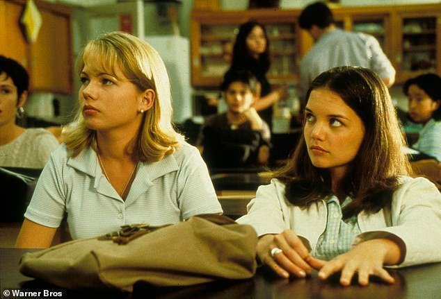 Jen and Joey: Co-star Busy Philipps said the actresses, pictured at Dawson's Creek, 