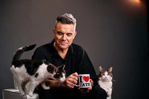 It's cool to be a cat!  Robbie has taken his career as a pop star in a new direction, as he will be voicing cat food brand Felix in an ad, instead of taking it on stage.