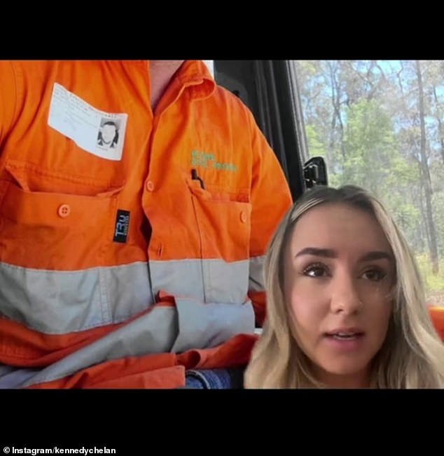 She said she's fed up with the color orange after seeing many tradies wear a high-visibility shirt on dating apps and criticized them for making it their job 