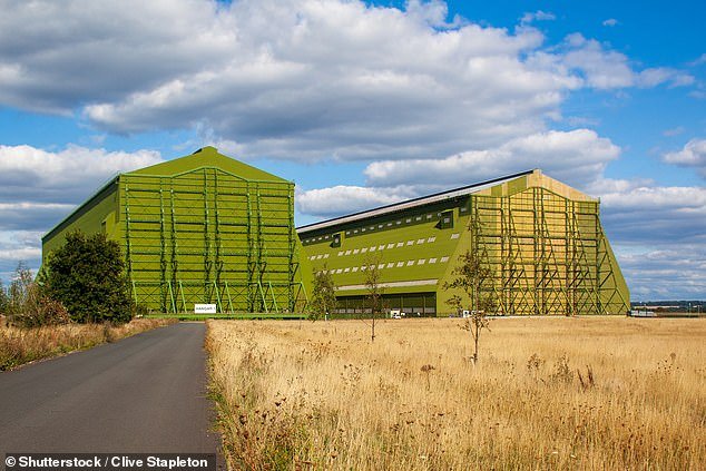Action: The streaming platform has been secretly filming a real-life version of the fictional deadly competition, with hopefuls battling it out for a massive £3.7m prize (pictured at Cardington Studios in Bedford)