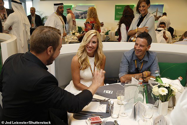Zamalek's president incorrectly claimed that Clattenburg had begun a homosexual relationship, with the former referee being understood to be estranged from his wife, pictured here in 2015.