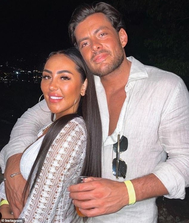 Sweet: Her new boyfriend Jordan also shared a sweet photo of the couple posing together and gushed over Sophie