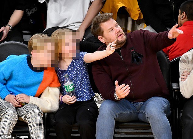 1674659824 107 James Corden invites his two oldest children Max 11 and