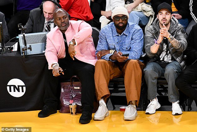 Corey and Dwyane: Corey Gamble and Dwyane Wade attend the Los Angeles Lakers and Los Angeles Clippers game at Crypto.com Arena