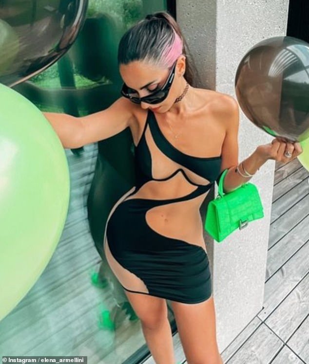 Spanish fashion influencer Elena Armellini wore the cut-out dress on her birthday last year, leading the brand to comment: 'SO HOT'