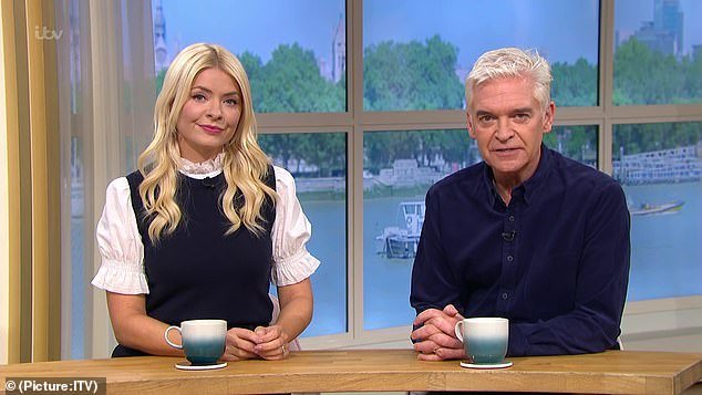 Controversial: Kim again addressed allegations that Holly and Phil jumped the queue at Westminster Hall in London last year while the Queen lay in state after her death (Holly and Phil pictured on This Morning)
