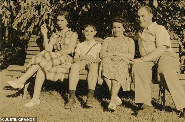 Uri says his parents and sister rarely spoke of what happened to them in Terezin concentration camp (pictured together)