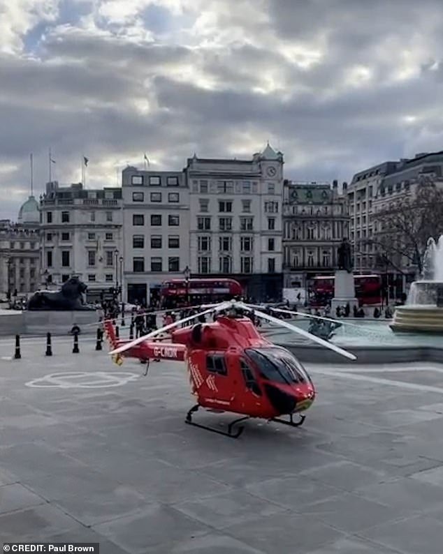 The London Ambulance Service dispatched an air ambulance