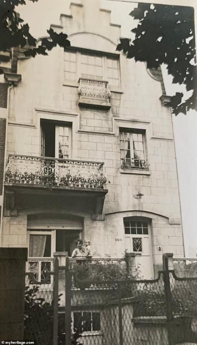 A photo of the Bourlet family located in Auderghen, Brussels, taken sometime in the 1930s or 1940s.