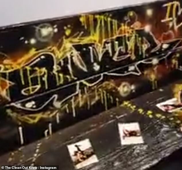 Up for grabs: Graffiti bank from seasons two and three has a starting bid of $125