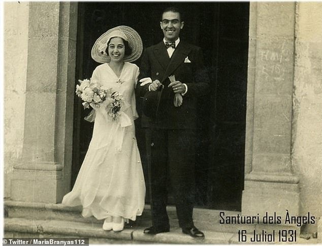 Marero, pictured on her wedding day in 1931 at age 24, has survived two world wars, a civil war and two pandemics.