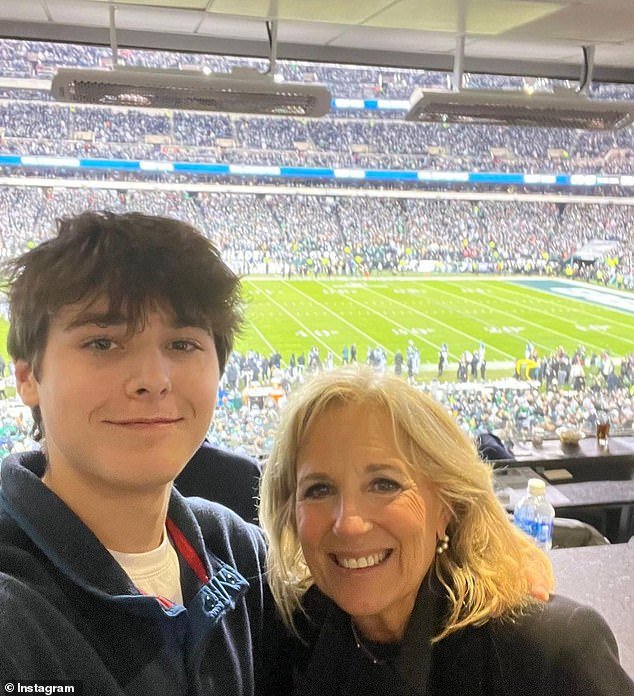 Dr. Jill Biden appears in an Instagram post from Sunday's game in San Francisco