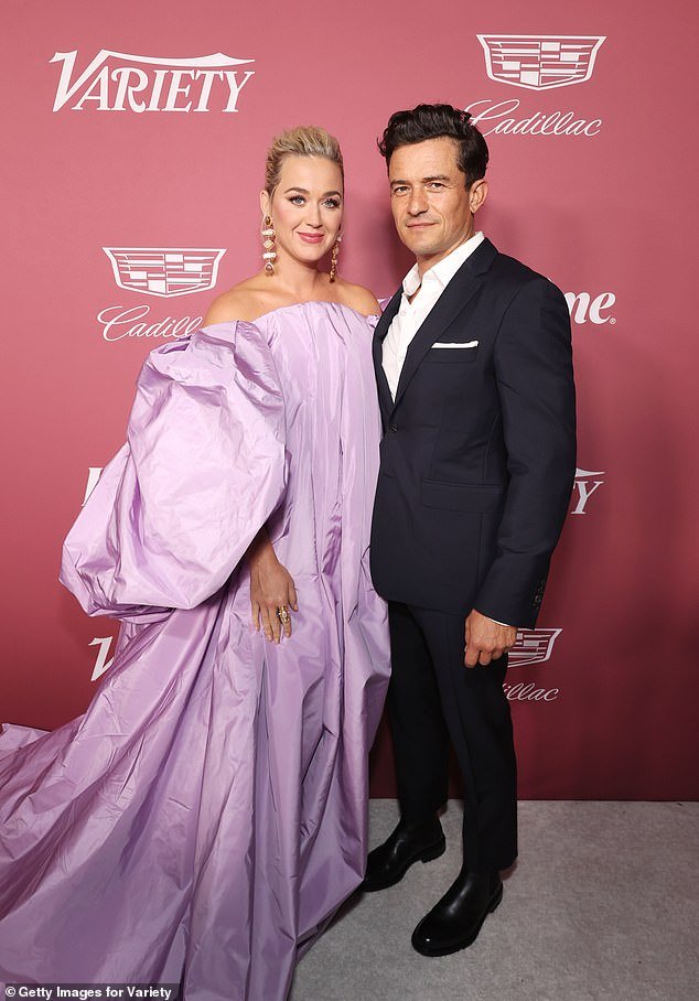 The happy couple: Katy and Orlando Bloom began dating in 2016, split briefly in 2017 before resuming their relationship the following year (pictured in 2021)