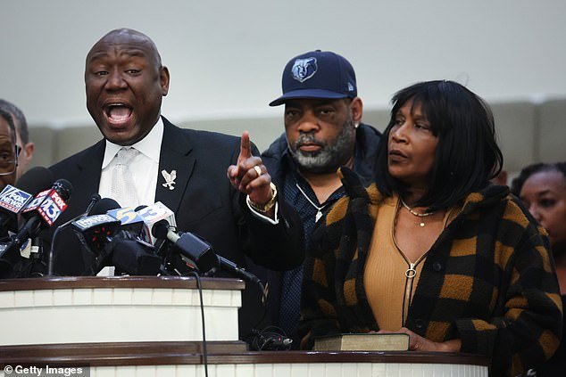 Crump (pictured) said he and the Nichols family had spoken with President Joe Biden on Friday and urged him to use Nichols' death to rally support for passage of the bill.
